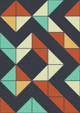 Soyut Geometrik Desen üretken hesaplama sanatı çizimi 