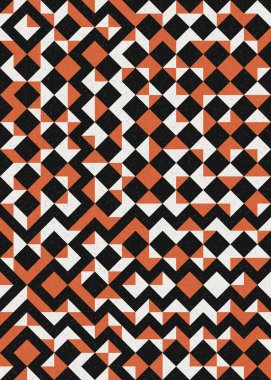 Soyut Geometrik Desen üretken hesaplama sanatı çizimi 