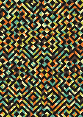 Soyut Geometrik Desen üretken hesaplama sanatı çizimi 