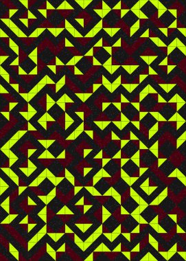 Soyut Geometrik Desen üretken hesaplama sanatı çizimi 