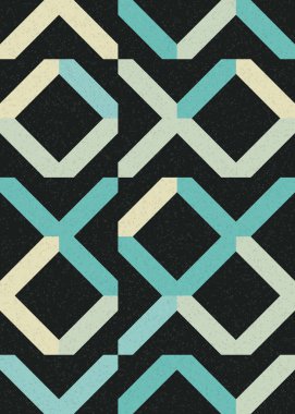 Soyut Geometrik Desen üretken hesaplama sanatı çizimi 