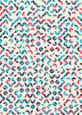 Soyut Geometrik Desen üretken hesaplama sanatı çizimi 