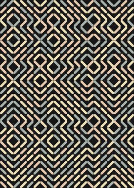 Soyut Geometrik Desen üretken hesaplama sanatı çizimi 