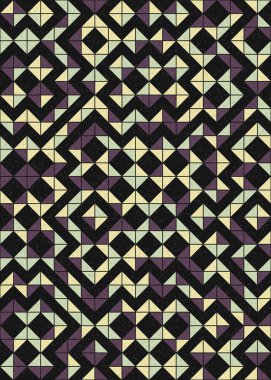 Soyut Geometrik Desen üretken hesaplama sanatı çizimi 