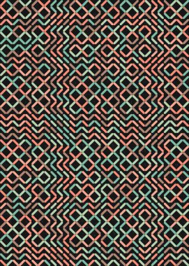 Soyut Geometrik Desen üretken hesaplama sanatı çizimi 