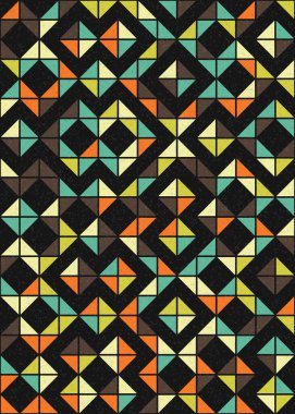 Soyut Geometrik Desen üretken hesaplama sanatı çizimi 