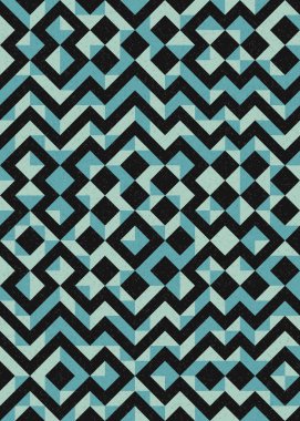 Soyut Geometrik Desen üretken hesaplama sanatı çizimi 