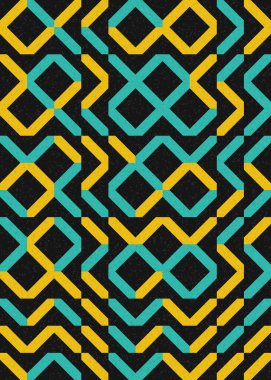 Soyut Geometrik Desen üretken hesaplama sanatı çizimi 