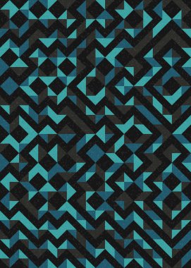 Soyut Geometrik Desen üretken hesaplama sanatı çizimi 