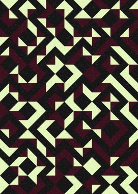 Soyut Geometrik Desen üretken hesaplama sanatı çizimi 