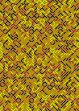 Soyut Geometrik Desen üretken hesaplama sanatı çizimi 