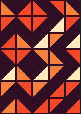Soyut Geometrik Desen üretken hesaplama sanatı çizimi 