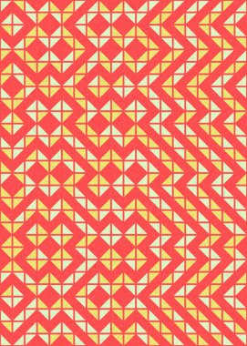 Soyut Geometrik Desen üretken hesaplama sanatı çizimi 