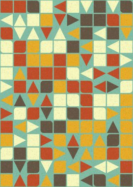 Soyut Geometrik Desen üretken hesaplama sanatı çizimi 