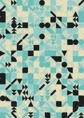 Soyut Geometrik Desen üretken hesaplama sanatı çizimi 