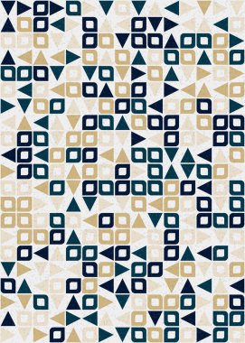 Soyut Geometrik Desen üretken hesaplama sanatı çizimi 