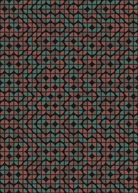 Soyut Geometrik Desen üretken hesaplama sanatı çizimi 