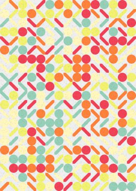 Soyut Geometrik Desen üretken hesaplama sanatı çizimi 