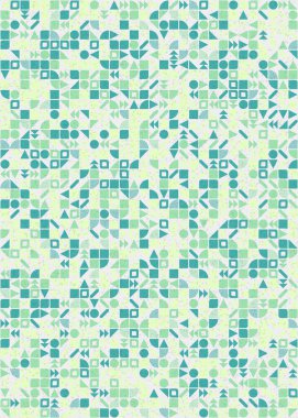 Soyut Geometrik Desen üretken hesaplama sanatı çizimi 