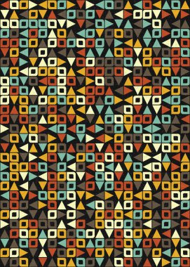 Soyut Geometrik Desen üretken hesaplama sanatı çizimi 