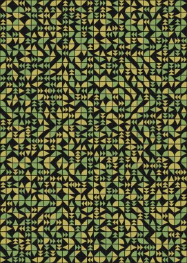 Soyut Geometrik Desen üretken hesaplama sanatı çizimi 