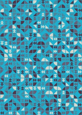 Soyut Geometrik Desen üretken hesaplama sanatı çizimi 