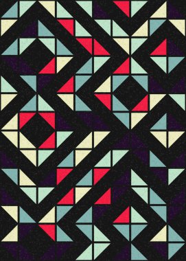 Soyut Geometrik Desen üretken hesaplama sanatı çizimi 