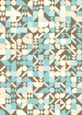 Soyut Geometrik Desen üretken hesaplama sanatı çizimi 