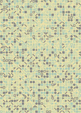 Soyut Geometrik Desen üretken hesaplama sanatı çizimi 