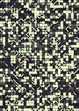 Soyut Geometrik Desen üretken hesaplama sanatı çizimi 