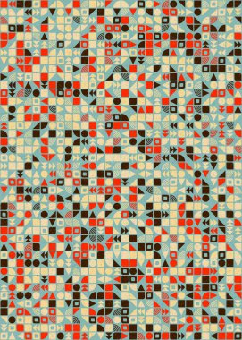 Soyut Geometrik Desen üretken hesaplama sanatı çizimi 