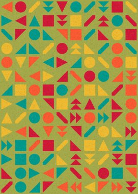 Soyut Geometrik Desen üretken hesaplama sanatı çizimi 