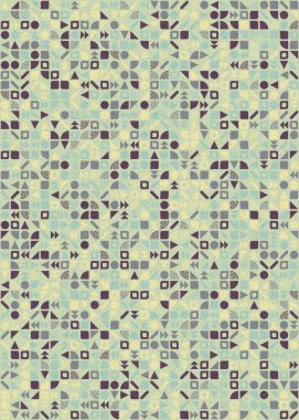 Soyut Geometrik Desen üretken hesaplama sanatı çizimi 