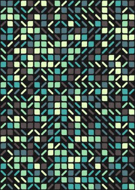 Soyut Geometrik Desen üretken hesaplama sanatı çizimi 