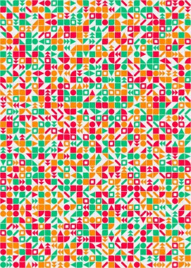 Soyut Geometrik Desen üretken hesaplama sanatı çizimi 