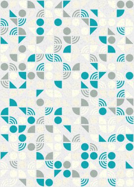 Soyut Geometrik Desen üretken hesaplama sanatı çizimi 