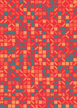 Soyut Geometrik Desen üretken hesaplama sanatı çizimi 