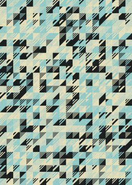 Soyut Geometrik Desen üretken hesaplama sanatı çizimi 