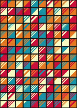 Soyut Geometrik Desen üretken hesaplama sanatı çizimi 