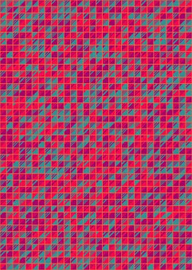 Soyut Geometrik Desen üretken hesaplama sanatı çizimi 