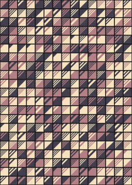 Soyut Geometrik Desen üretken hesaplama sanatı çizimi 