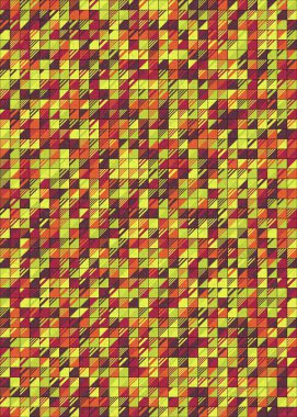 Soyut Geometrik Desen üretken hesaplama sanatı çizimi 