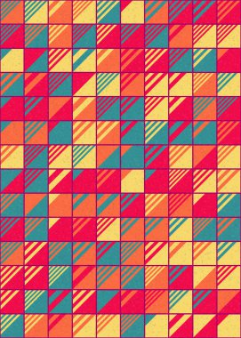 Soyut Geometrik Desen üretken hesaplama sanatı çizimi 