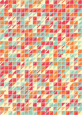 Soyut Geometrik Desen üretken hesaplama sanatı çizimi 