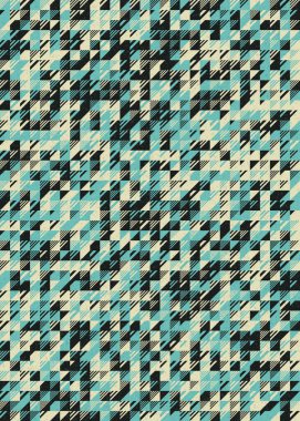 Soyut Geometrik Desen üretken hesaplama sanatı çizimi 