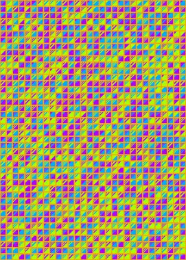 Soyut Geometrik Desen üretken hesaplama sanatı çizimi 