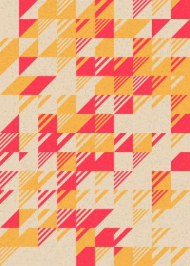 Soyut Geometrik Desen üretken hesaplama sanatı çizimi 