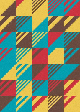 Soyut Geometrik Desen üretken hesaplama sanatı çizimi 