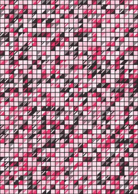 Soyut Geometrik Desen üretken hesaplama sanatı çizimi 