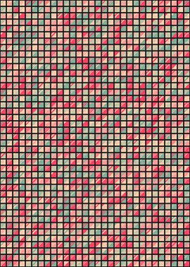 Soyut Geometrik Desen üretken hesaplama sanatı çizimi 